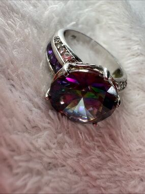 Mystic Topaz Silver Ring